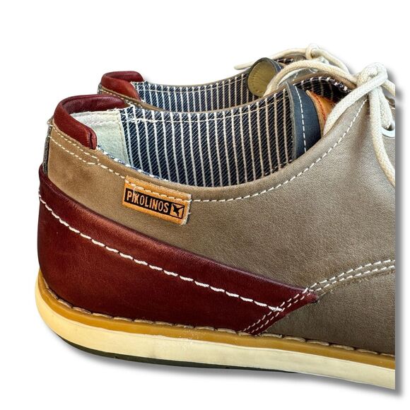 Pikolinos Jucar Men’s Leather Shoes EU 42 US 9 Gray Casual Oxford Comfort M4E - Picture 11 of 15